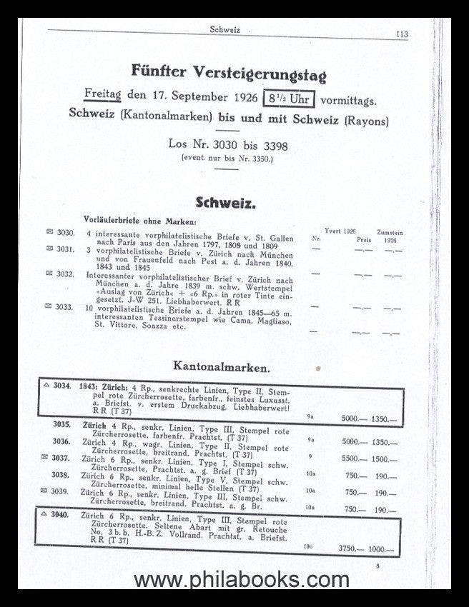 Luder-Edelmann, auction ex 004, 1926-09 'de Reuterskiöld', Switzerland