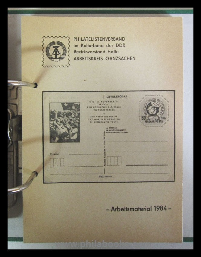 Philatelistenverband im Kulturbund der DDR, Amtliche Ganzsachen de ...
