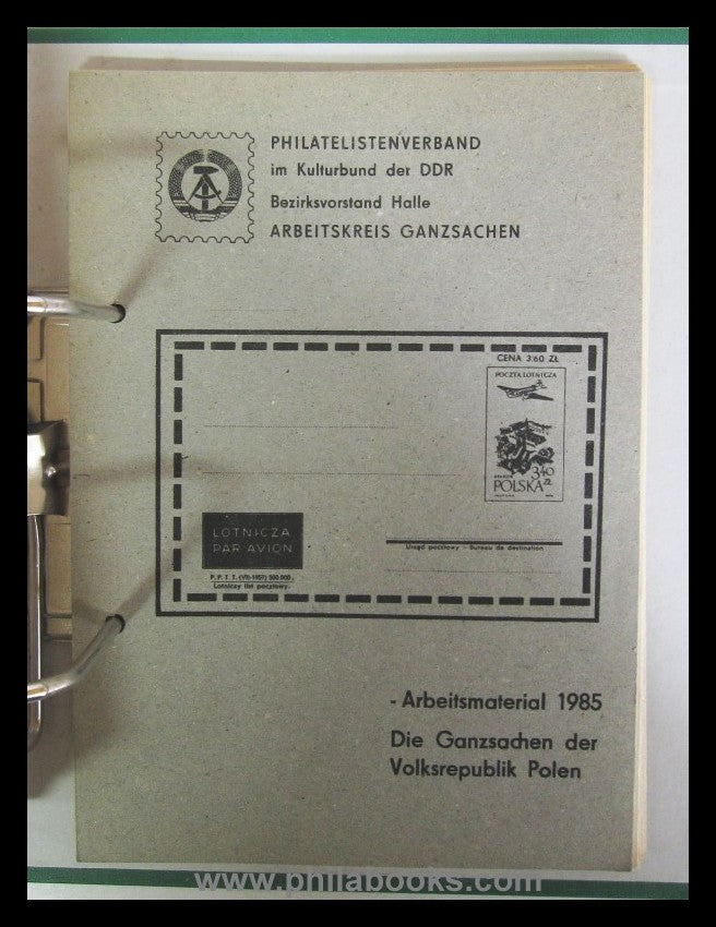Philatelistenverband im Kulturbund der DDR, Amtliche Ganzsachen de ...