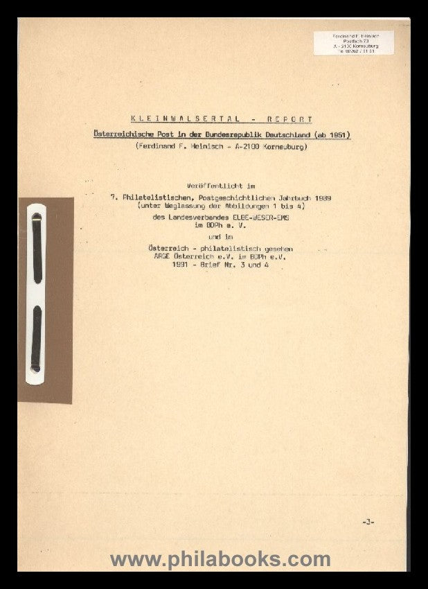 Heinisch, FF, Kleinwalsertal Report: Foreign fees between the ...