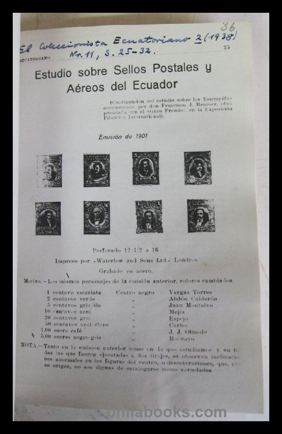 Christophersen, C., Republica del Ecuador, mehrere Beiträge, gesam ...