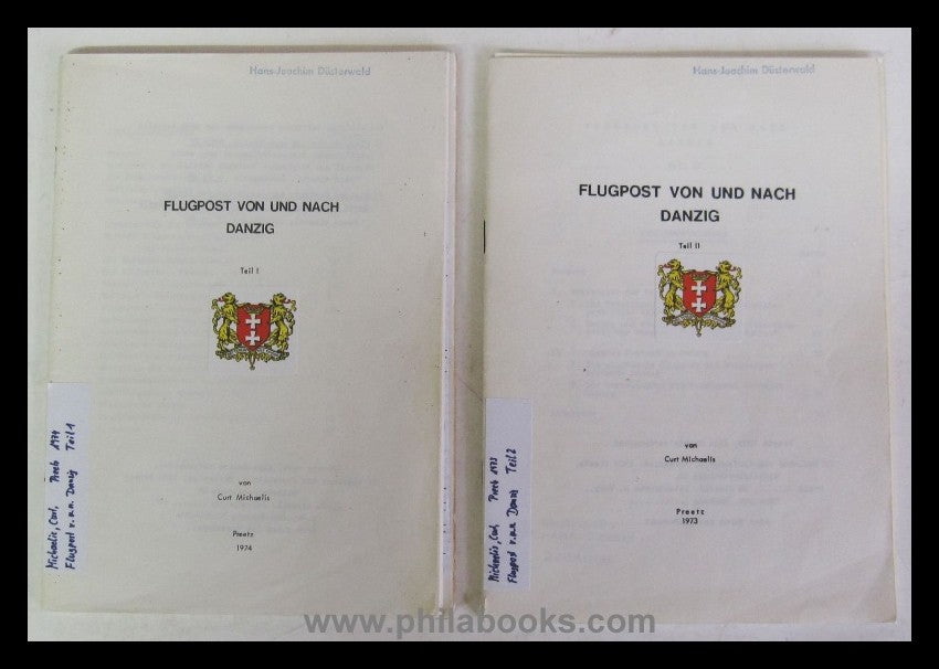Michaelis, C., airmail from and to Danzig, part I+II, 1973/74 so...