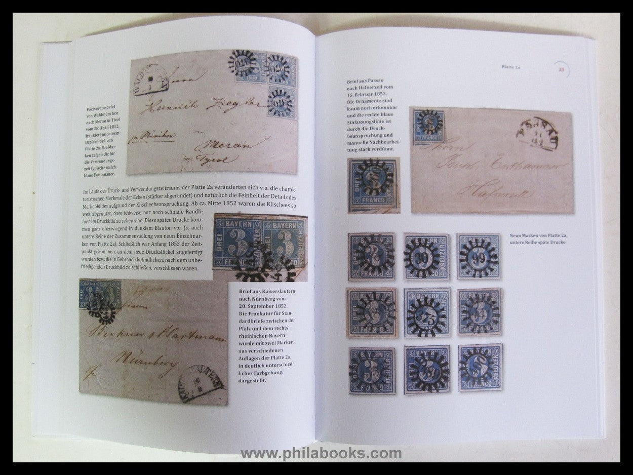 Frieauff/Kleinhenz, Die Platten der 3 Kreuzer blau (Bayern Nr. 2), ...