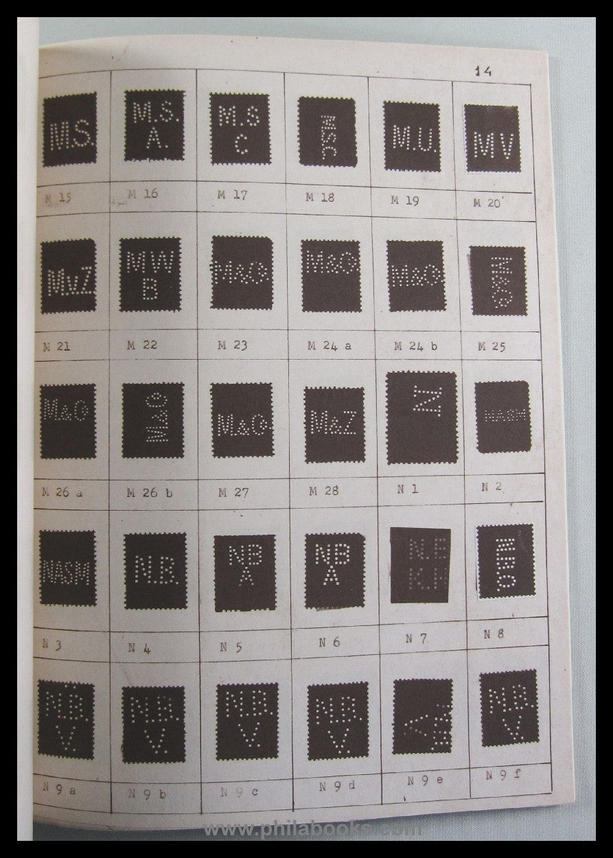Enschedé, E. J., List of the Perfins of Nederland Curacao, Nederla ...