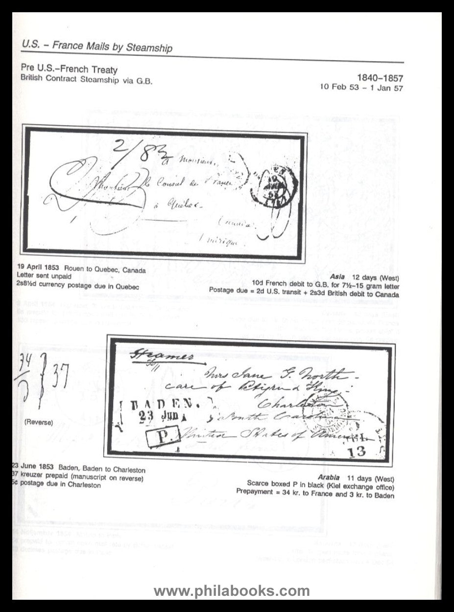 Winter, R. F., U.S.-France Mails by Steamship, 1993, gebundene Kop ...