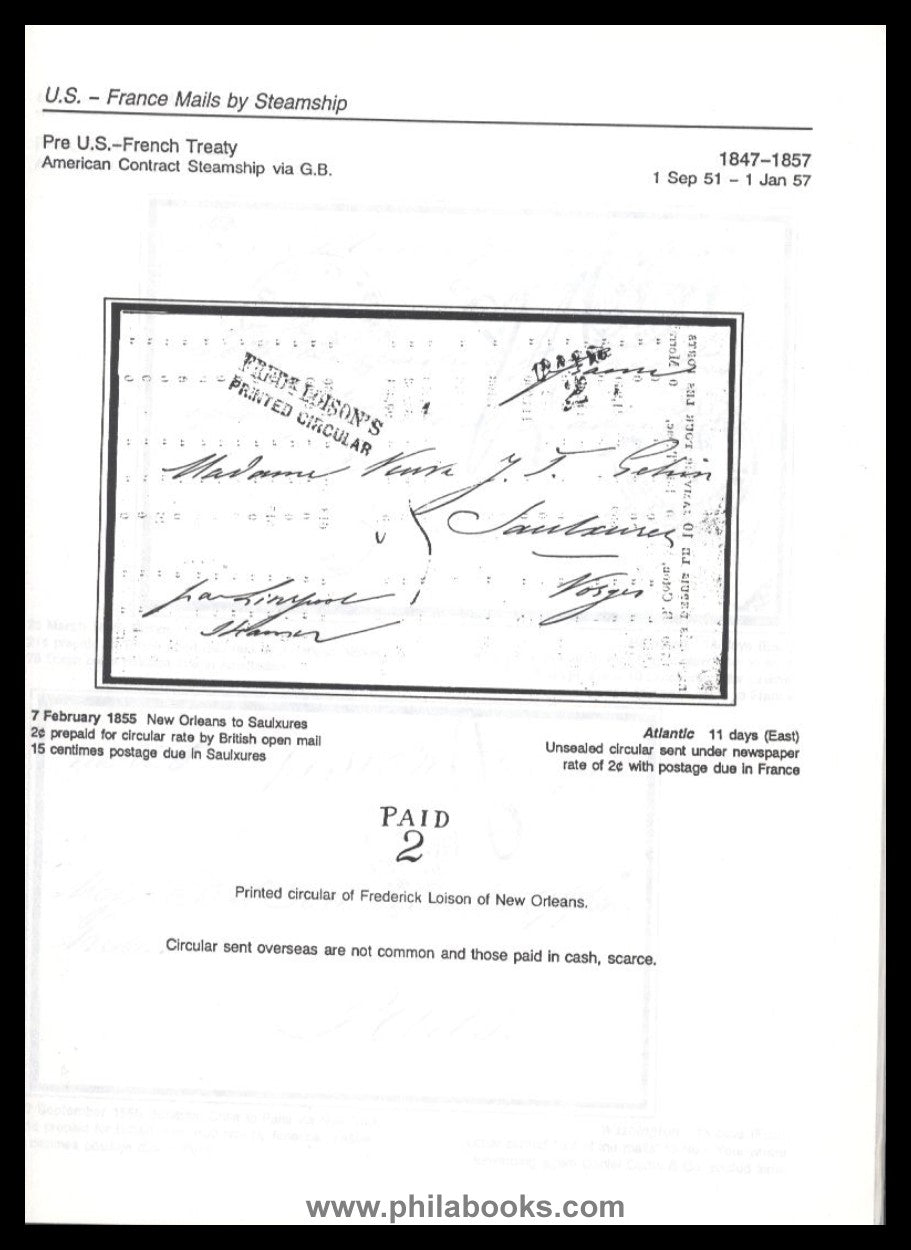 Winter, R. F., U.S.-France Mails by Steamship, 1993, gebundene Kop ...