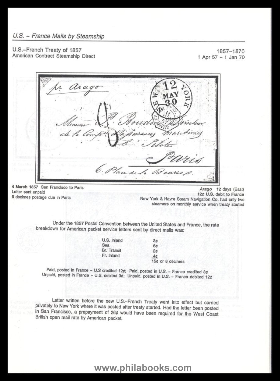 Winter, R. F., U.S.-France Mails by Steamship, 1993, gebundene Kop ...
