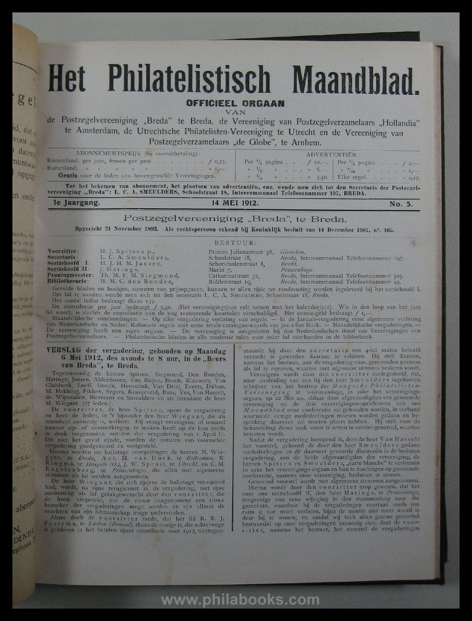 De Philatelist 1938 gebunden gut erhalten und Het Philatelistische ...