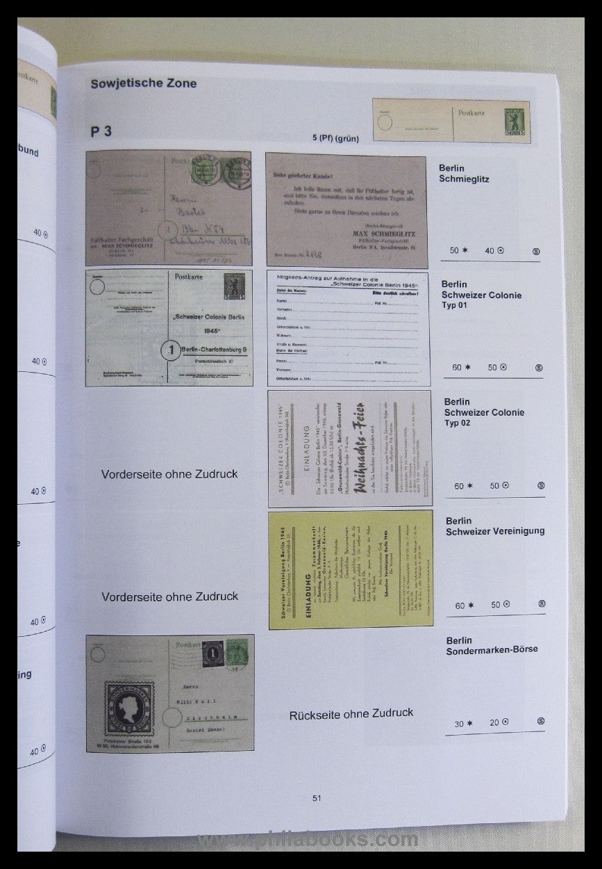 Hampe, H., Official postal stationery with private additional prints Allied Be...