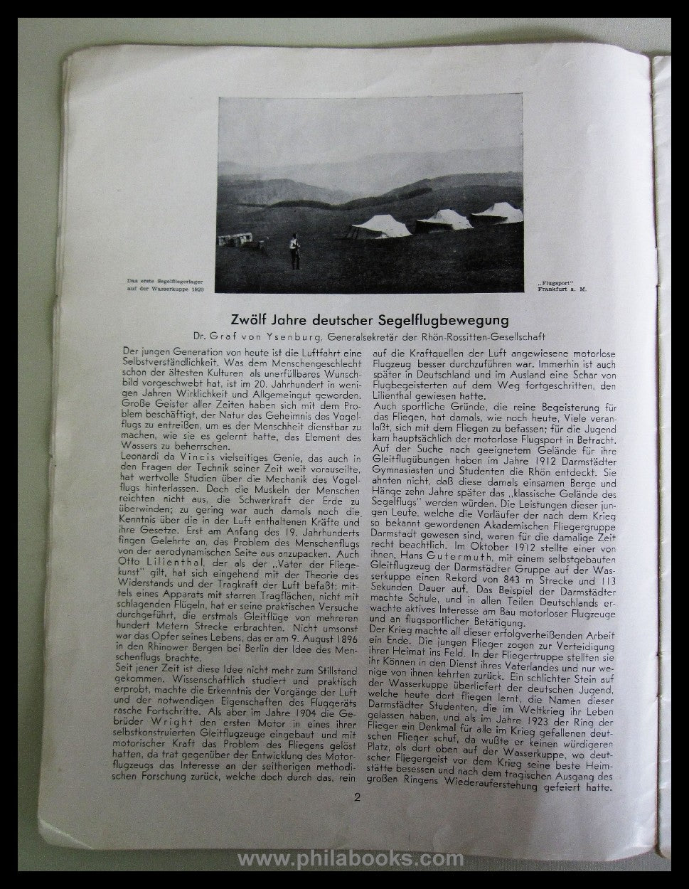 Rhön-Segelflug, Sonderdruck der Fränkischen Verkehrs- u. Fremdenze ...