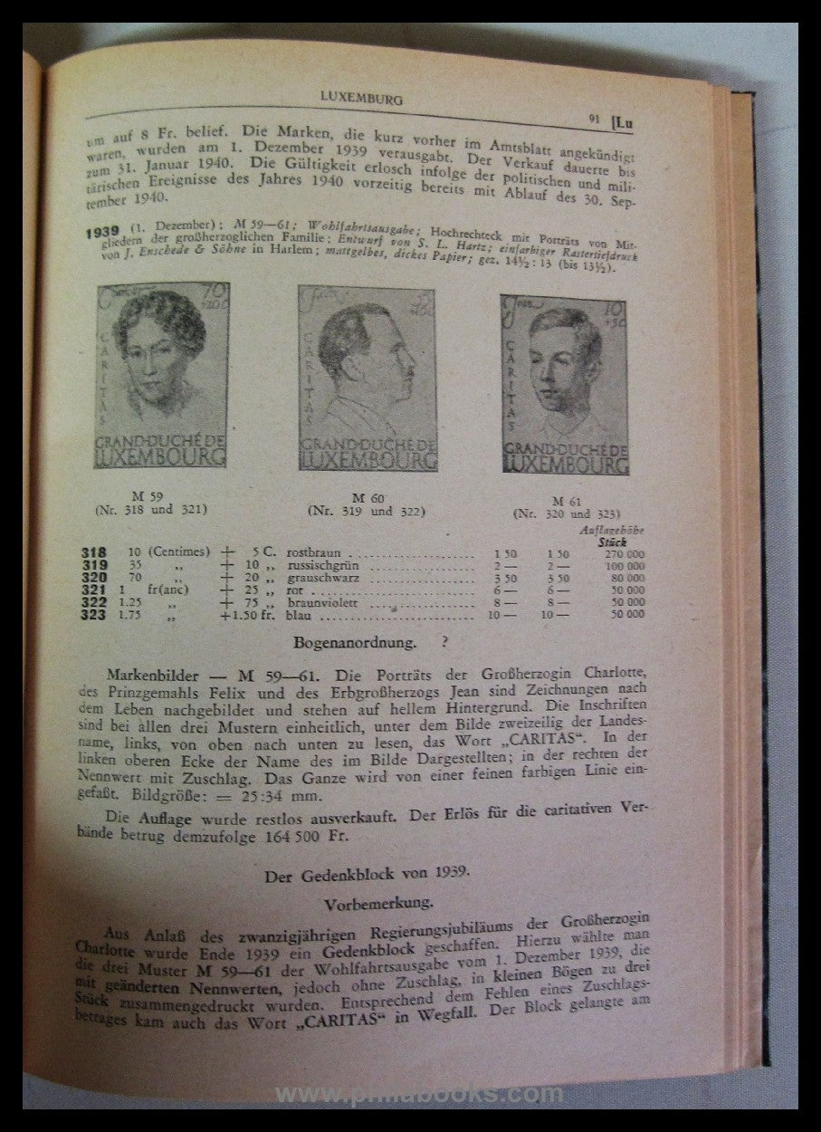 Handbuch der Briefmarkenkunde, Lieferung 16/17, Luxemburg, 1943, 1 ...