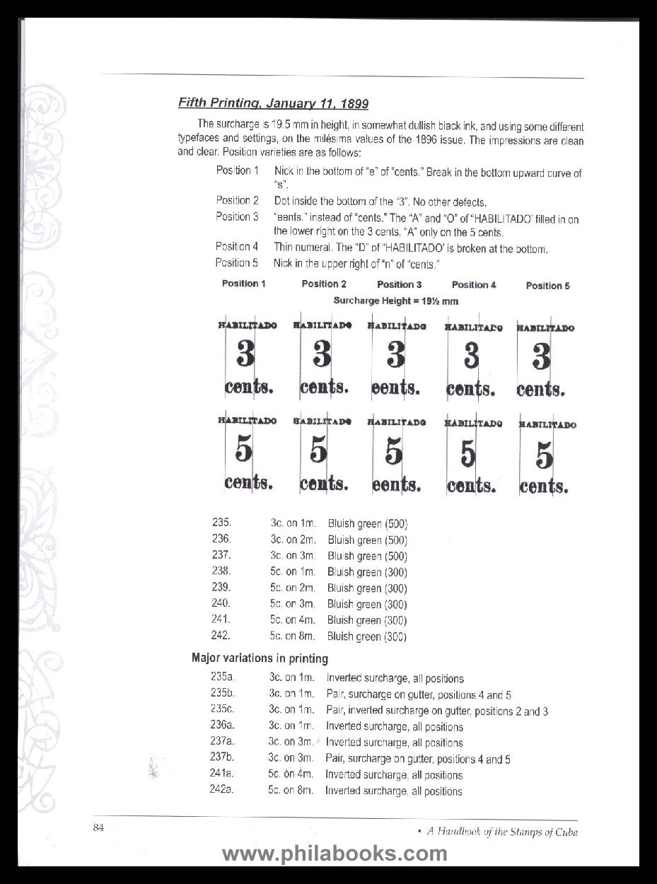 Jones, W./ Roy, R., A Handbook of the Stamps of Cuba, 2011, spezia ...