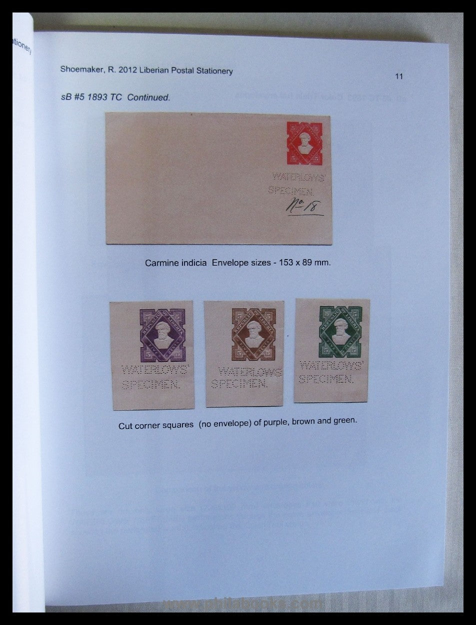 Shoemaker, Dr. R. E., Liberian Postal Stationery, 2012, United Sta ...