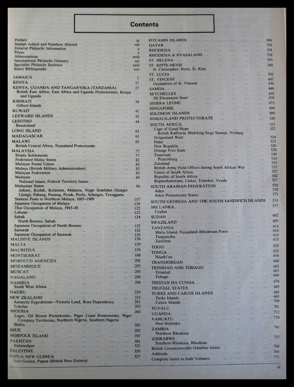 1997, Stanley Gibbons Commonwealth Catalog 1997, 99th Ed., 2 volumes...