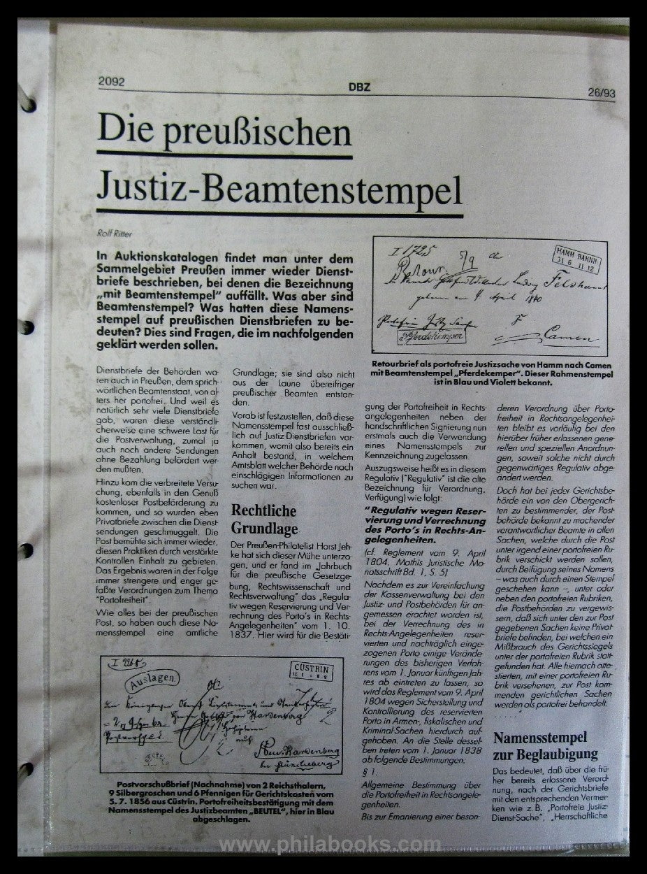 Hintze archive, here 3 folders with collector's documents on the classic ...