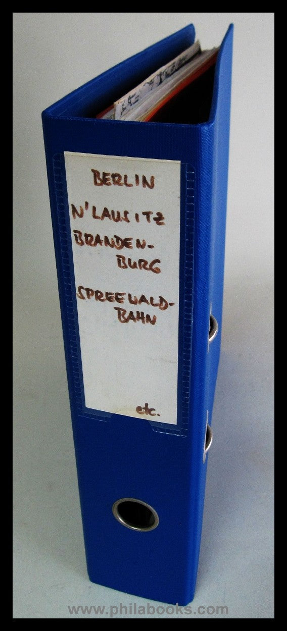 Hintze railway post archive, here a folder with collector's documents concerning...