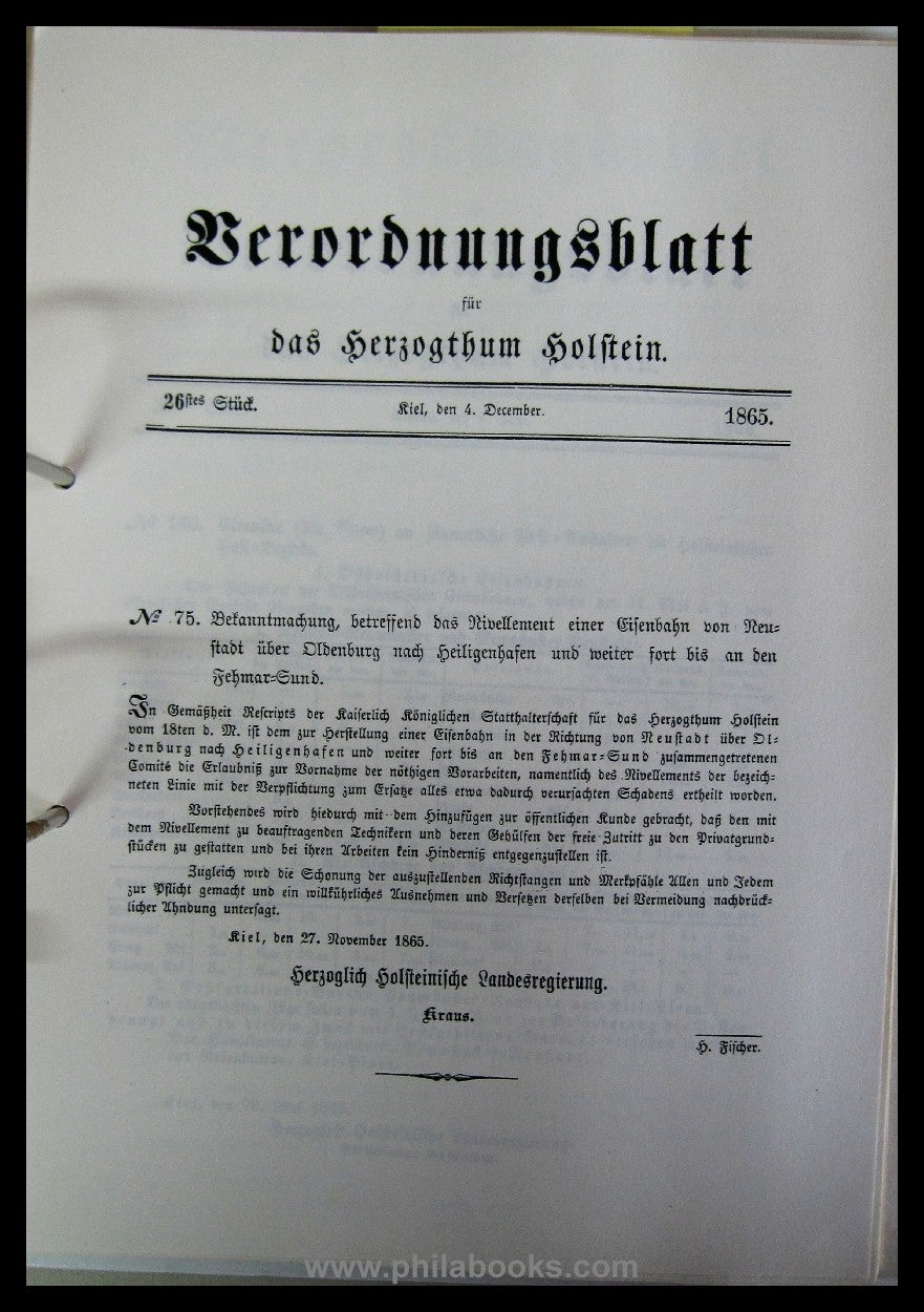 Schleswig-Holstein, ein Leitz-Ordner mit sehr guten Kopien amtlich ...