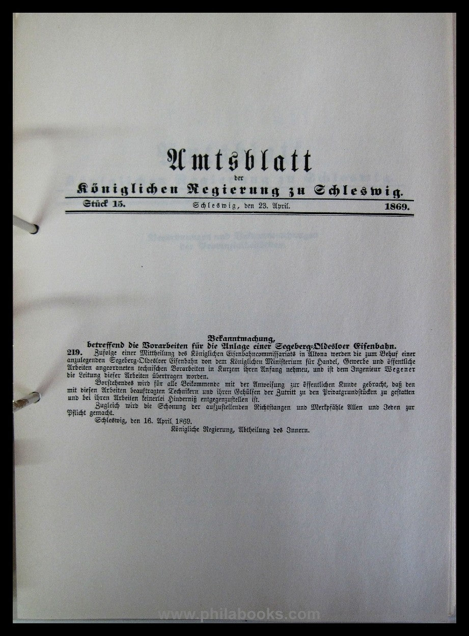 Schleswig-Holstein, ein Leitz-Ordner mit sehr guten Kopien amtlich ...