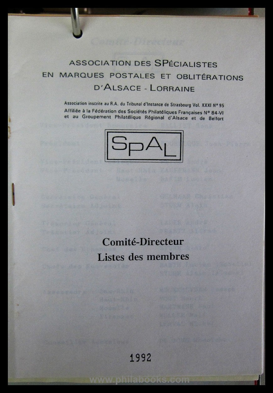 SPAL, Elsass-Lothringen, ein Ordner mit Sonderveröffentlichungen z ...