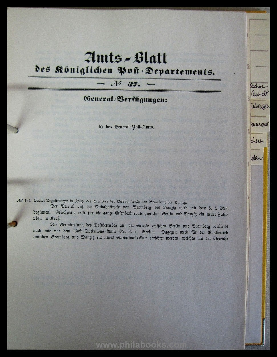 Old Germany, a Leitz folder with copies of official gazettes the Ba...