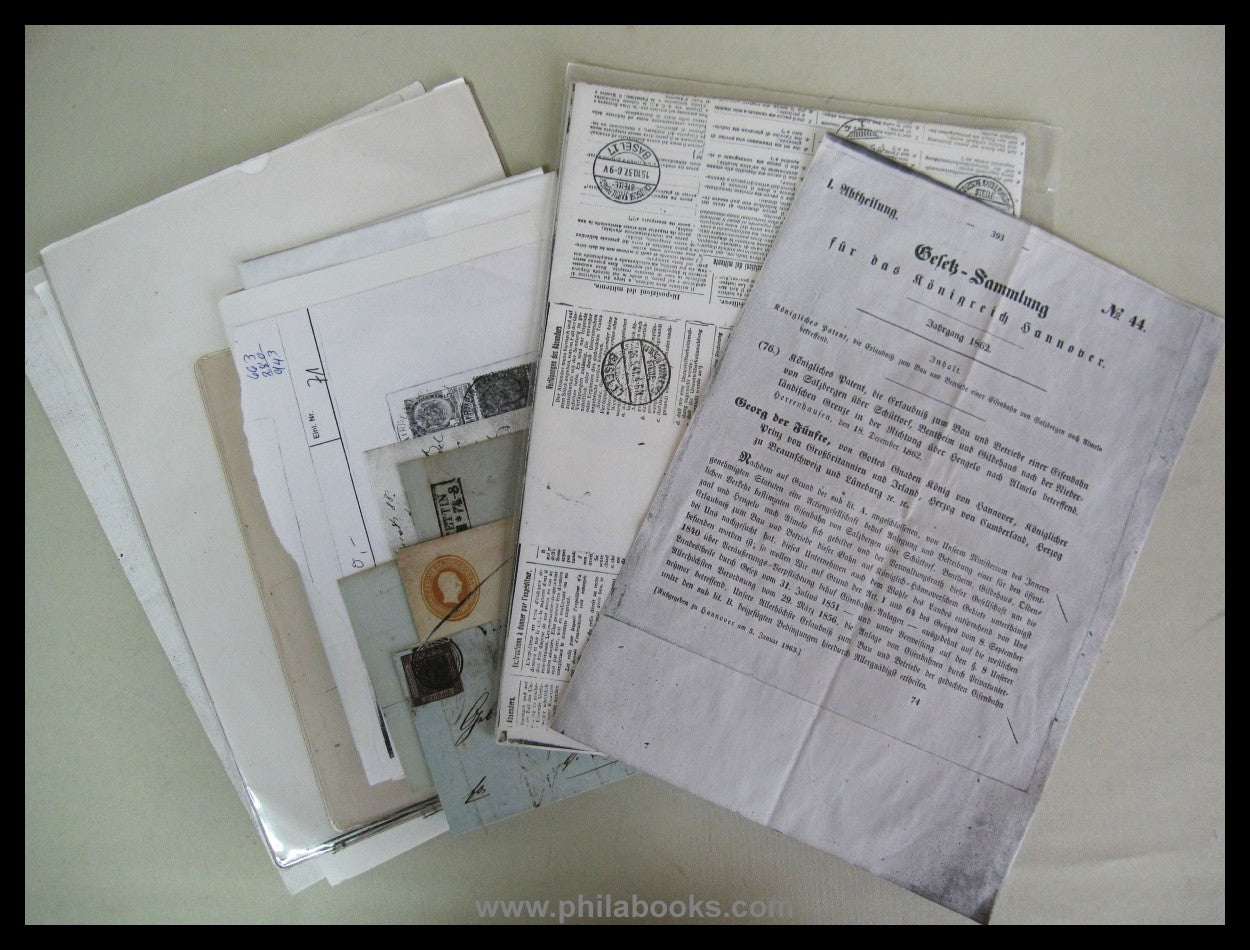Railway post, box with loose copy collection from Old Germany-Vorph...