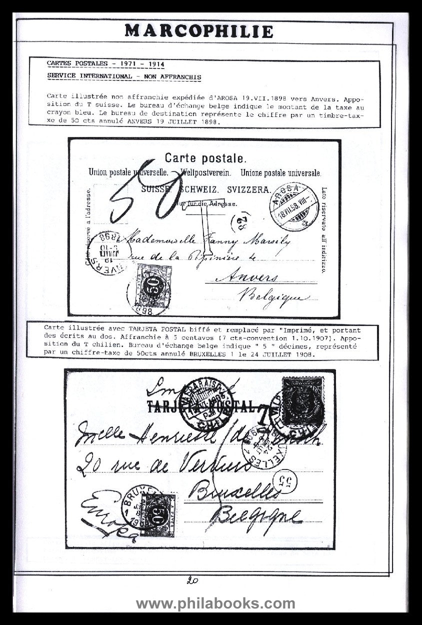 Cartes postales modes de taxation et non admis, 1871-1914, copy of...