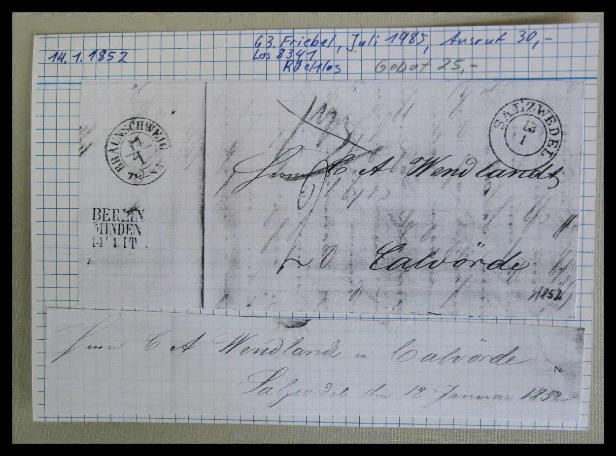 Altdeutschland-Bahnpost, hier eine Registratur auf 350 Karteikarte ...