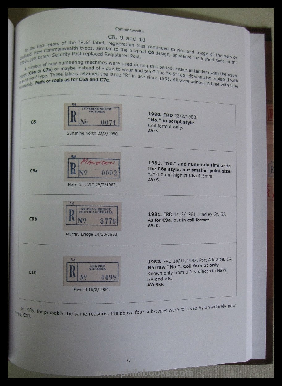 Burt, K.J., Post Office Registration Labels of Australia and its t ...