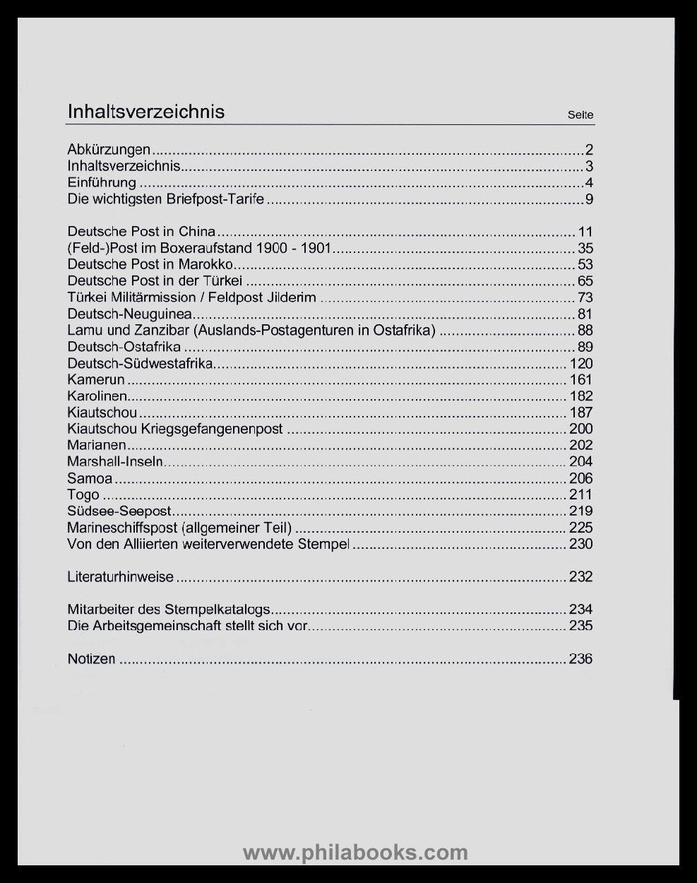 ArGe German colonies, stamp catalog German colonies and foreign ...