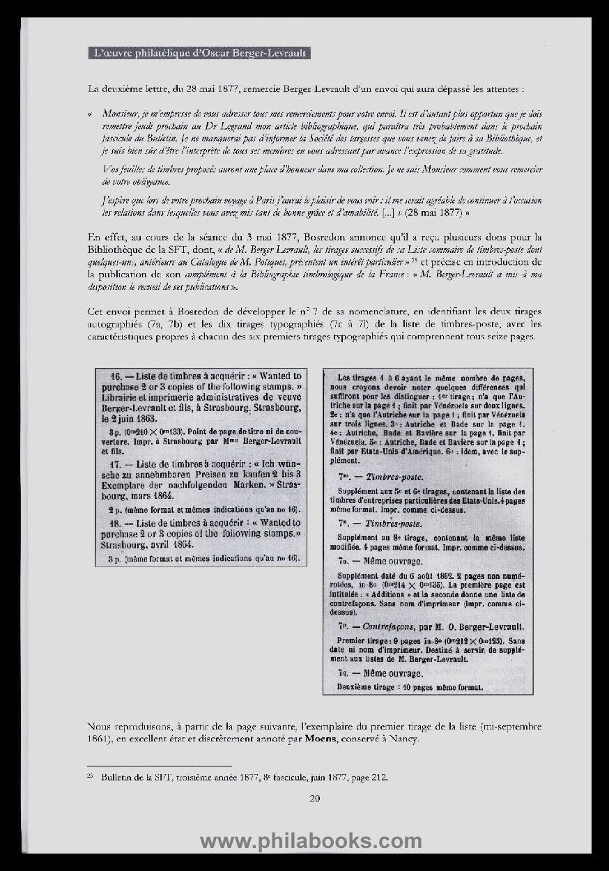 Barbelin, H., À l'aube de la philatélie Oscar Berger Levrault Ouvr ...
