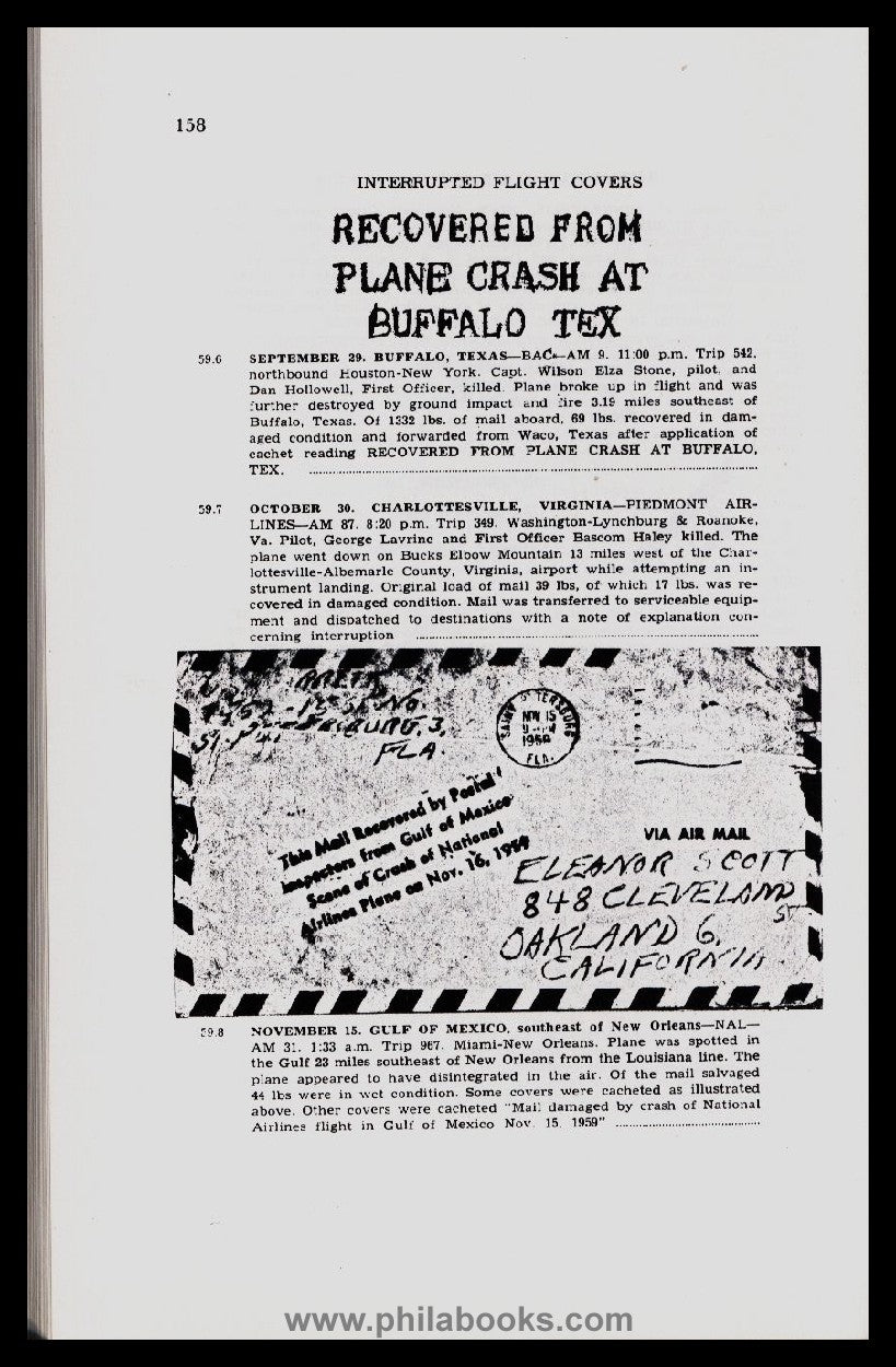 Eisendrath, J. L., Crash Covers - An Aerophilatelic Challenge, 197 ...