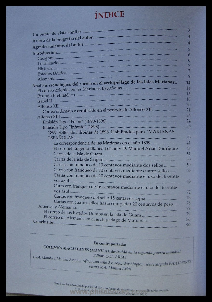Maccarón, R., El Correo de las Islas Marianas, Edifil, 2017, postg ...