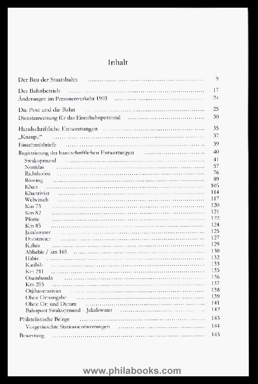 Albert, U., Die Bahnpost in Deutsch-Südwestafrika, Schriftenreihe  ...
