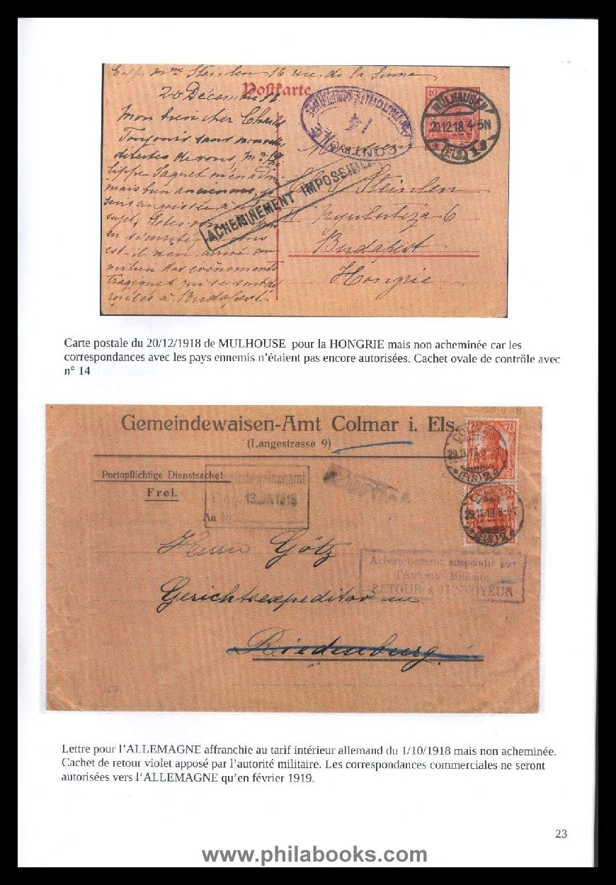 Boutserin, P.: La transition postale en Alsace-Moselle du 11 novem ...