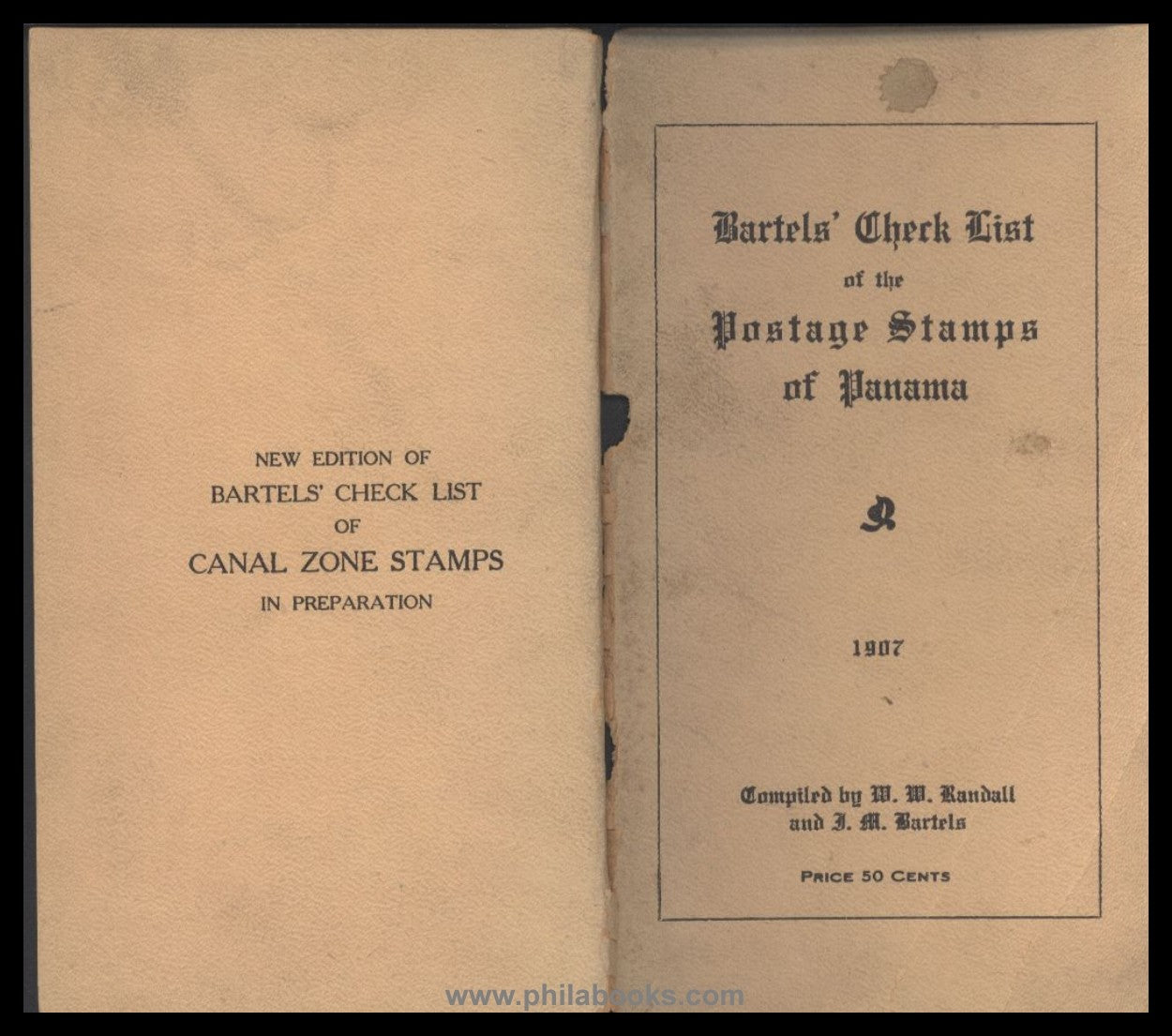 Randall, W.W./Bartels, J.M.: Bartel's Check List of the Postage St ...