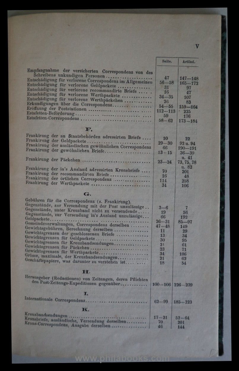 Hanenfeldt v./ Röhsler, Complete Postal Handbook edited for ...