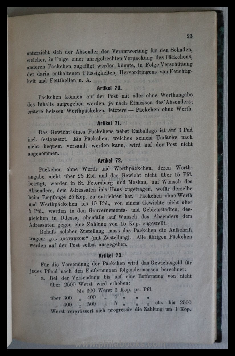 Hanenfeldt v./ Röhsler, Complete Postal Handbook edited for ...