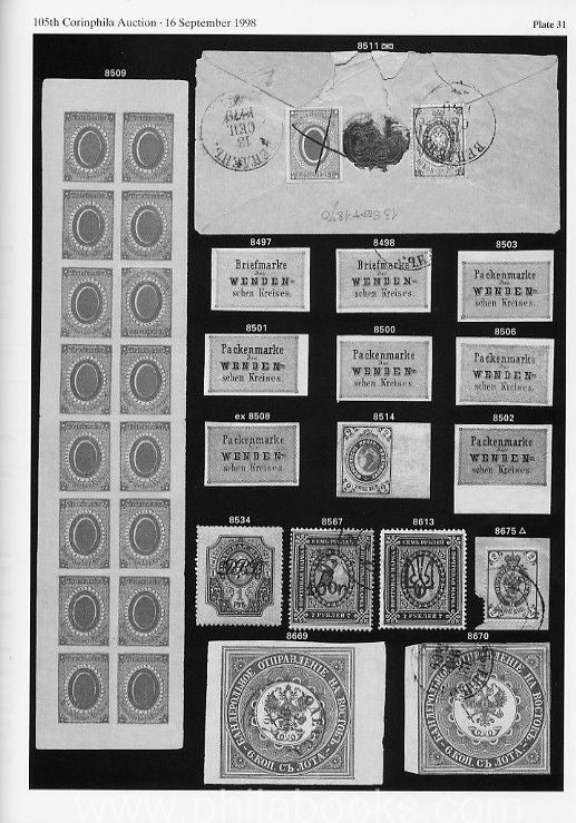 Corinphila, Auktion 105, 1998-09 'Fabergé', Russ. Levante, Russland
