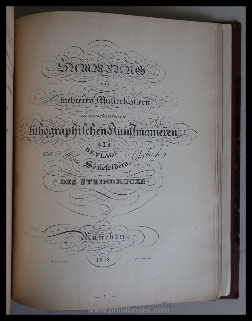 Senefelder, A., Lehrbuch der Lithographie und des Steindruckes, In ...