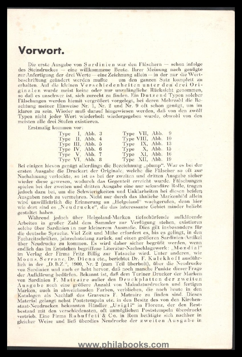 Billig´s Grosses Handbuch der Fälschungen, Lieferung No. 24, Sardi ...