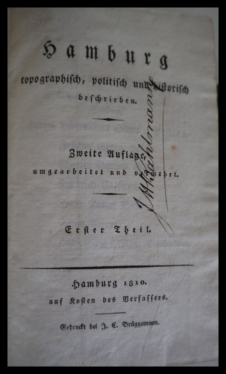 Hamburg-Stadtgeschichte, hier eine kleine Sammlung von über Jahre  ...