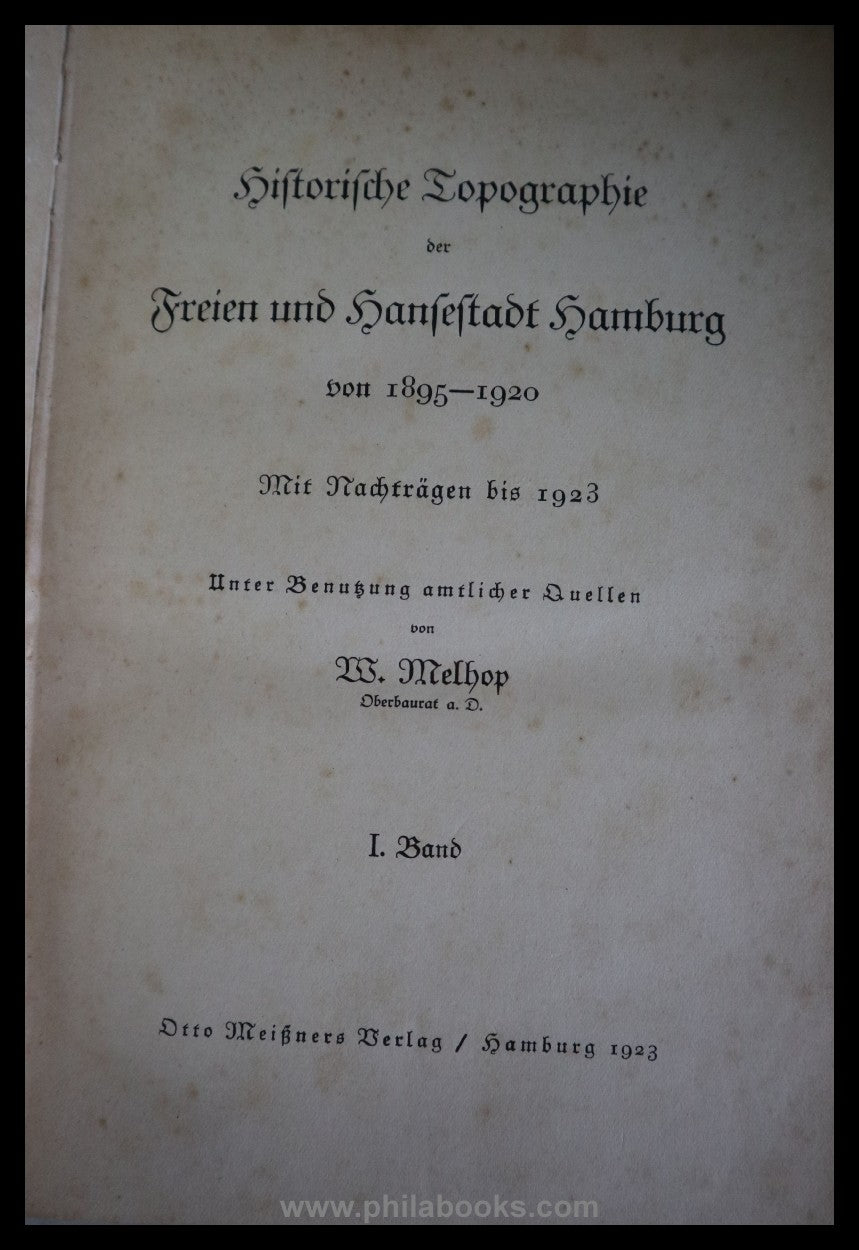 Hamburg-Stadtgeschichte, hier eine kleine Sammlung von über Jahre  ...