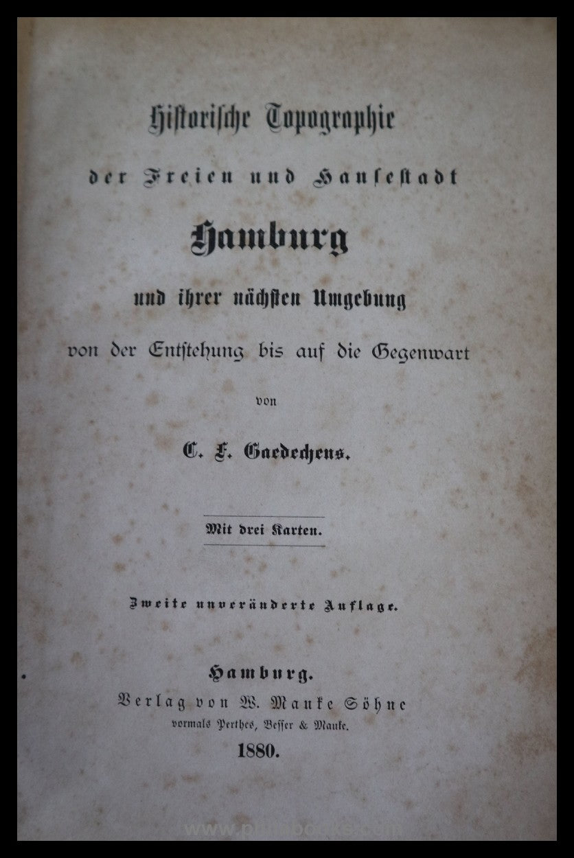 Hamburg-Stadtgeschichte, hier eine kleine Sammlung von über Jahre  ...