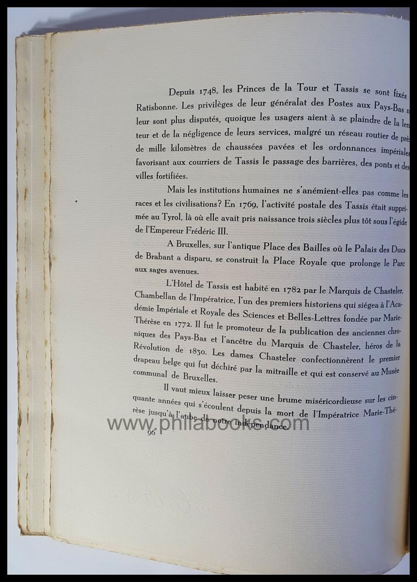 Delepinne, B., Histoire de la poste internationale en Belgique sou...