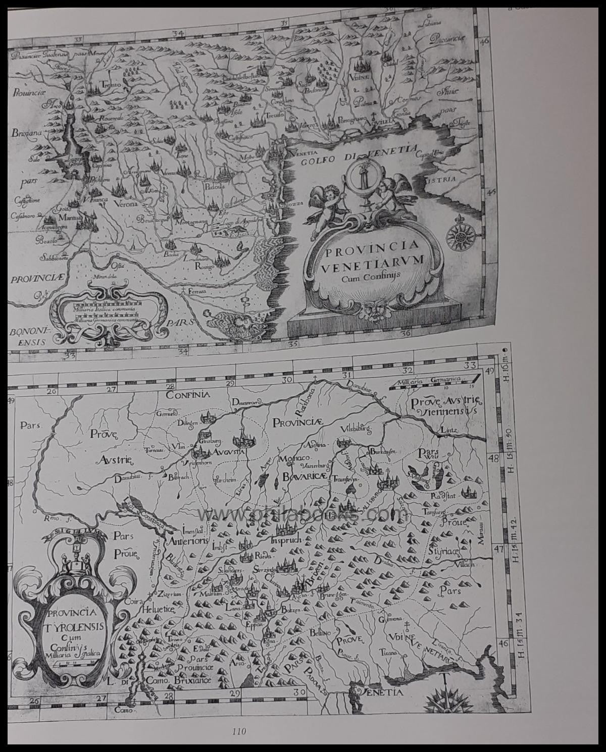 Tomasi, G., Trentiner und südtiroler Landschaft auf alten Landkart ...