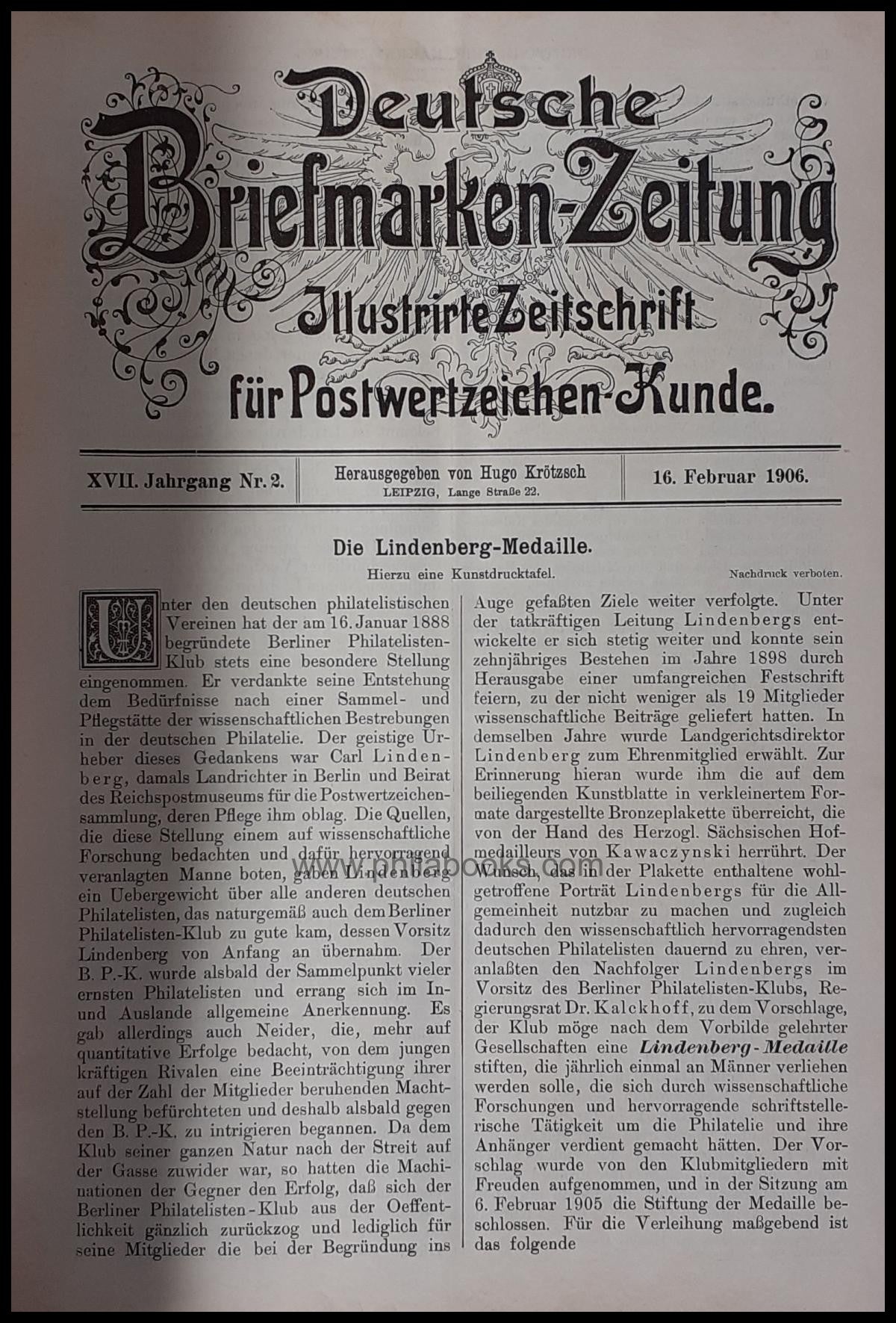 German stamp newspaper, illustrated magazine for postal ...