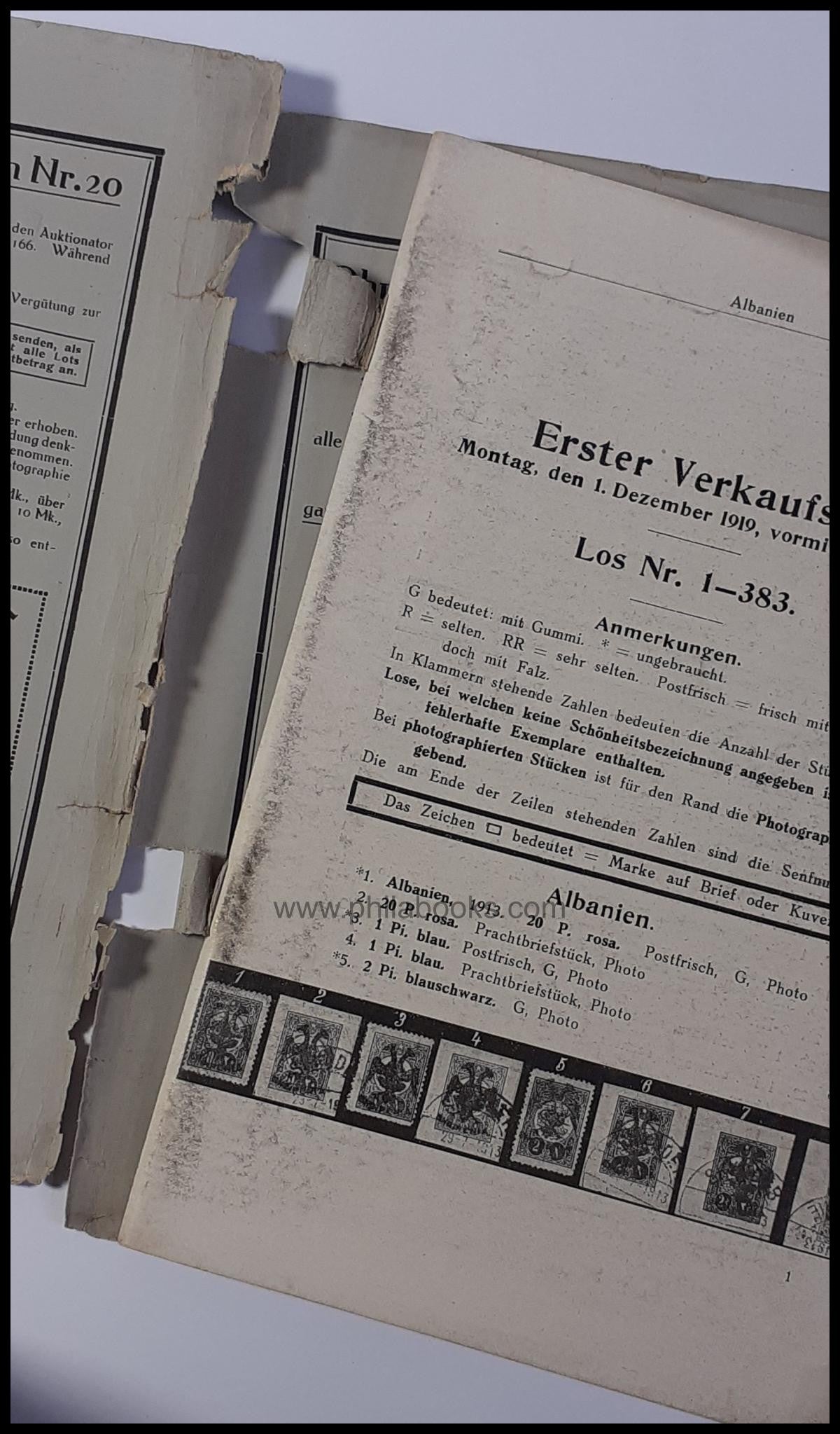 Heinrich Köhler, Auction 020, 1919-12