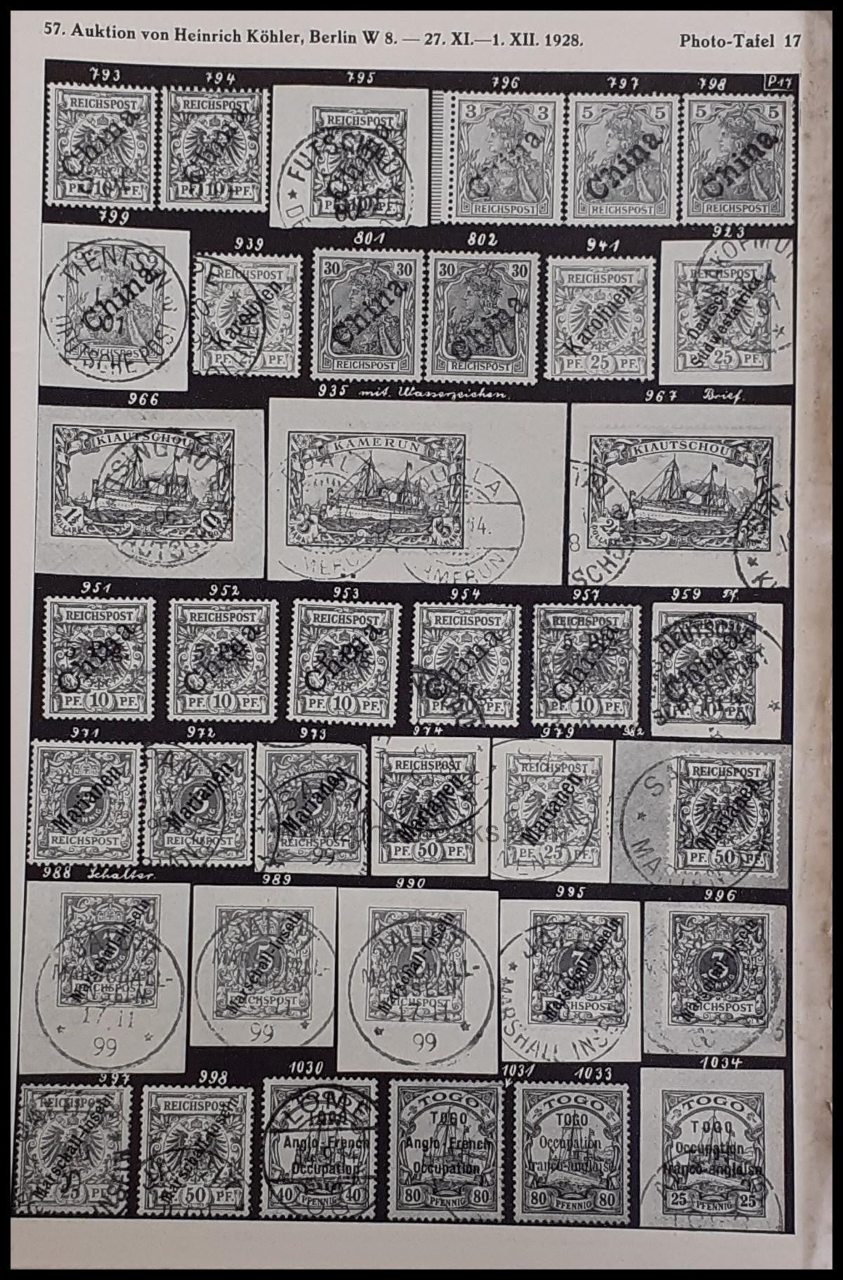 Heinrich Köhler, Auction 057, 1928-11