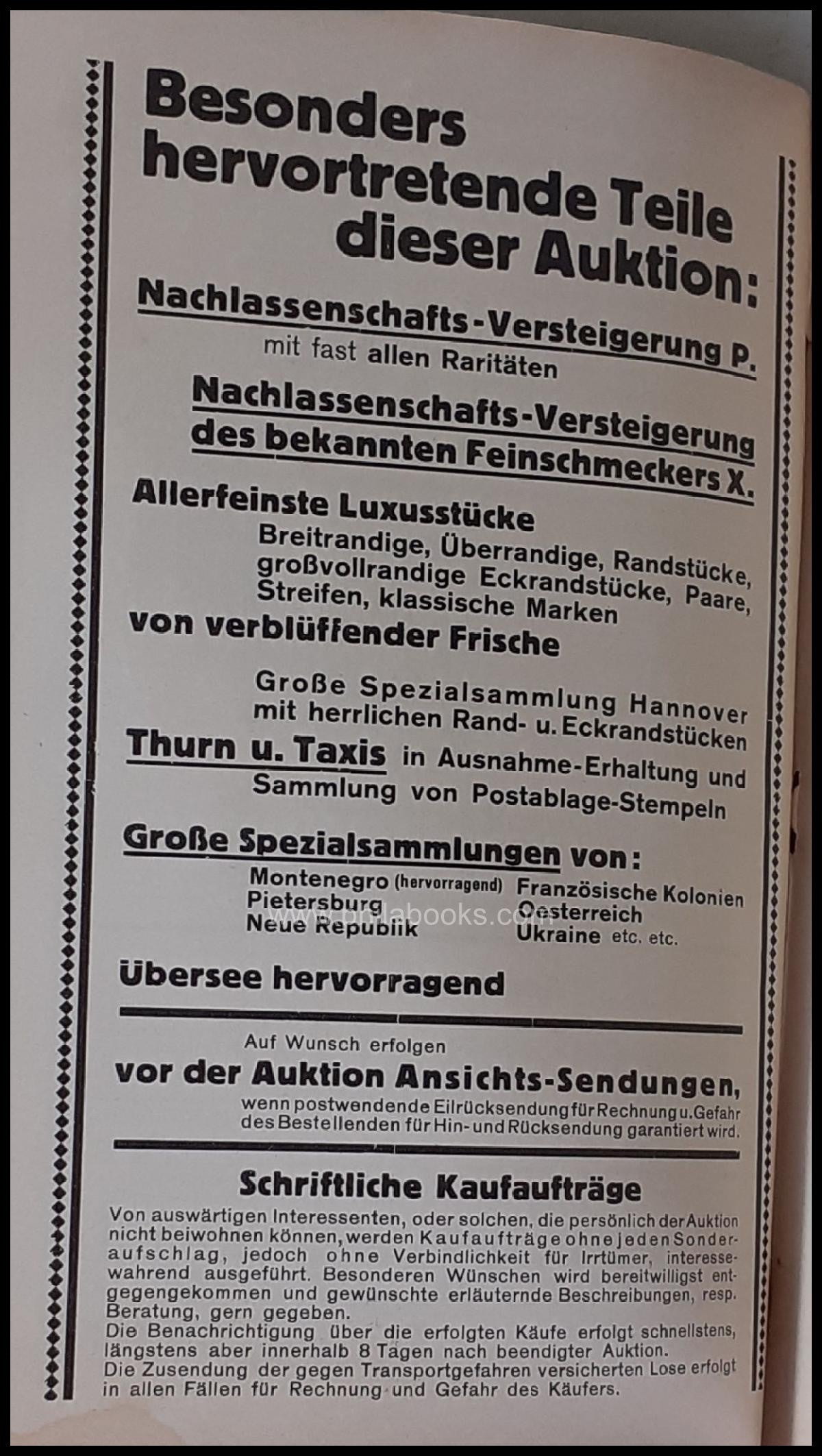 HeinrichKöhler, Auktion 061, 1929-05