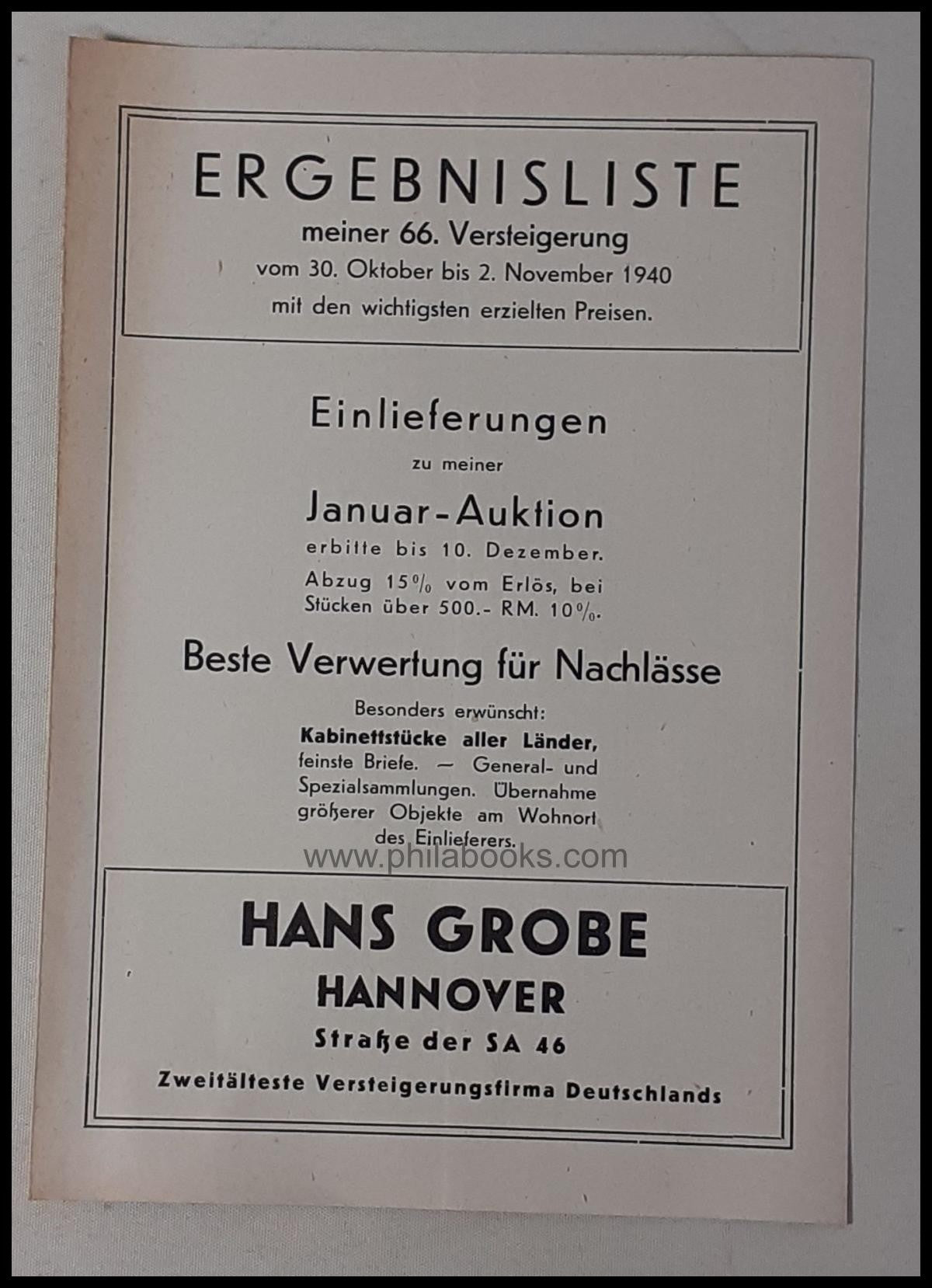 HeinrichKöhler, Auktion 061, 1929-05